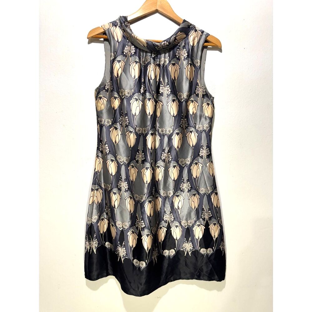 Oasis silk tunic dress dark romantic quiet luxury festive wedding guest women 14
